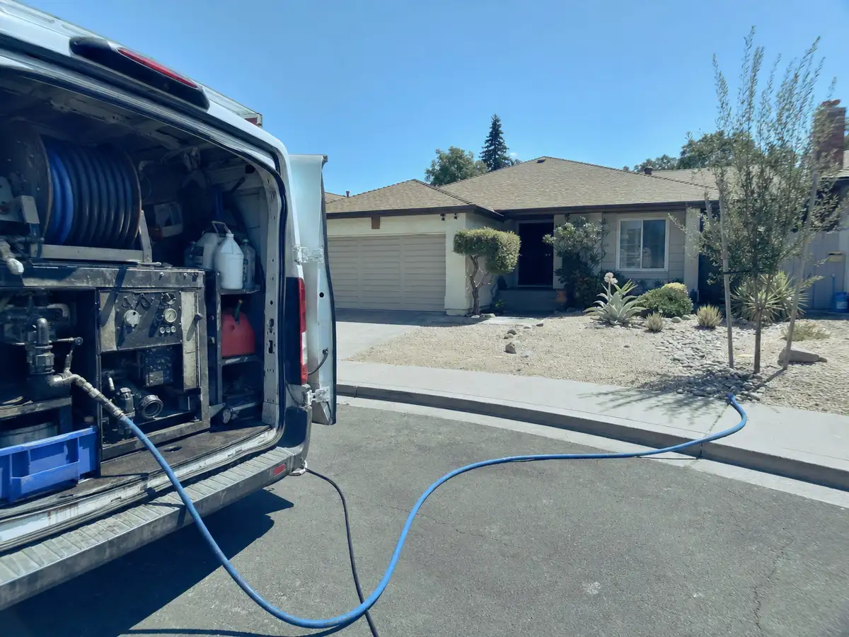 Service van arriving on a Torrance, CA street — local same-day coverage