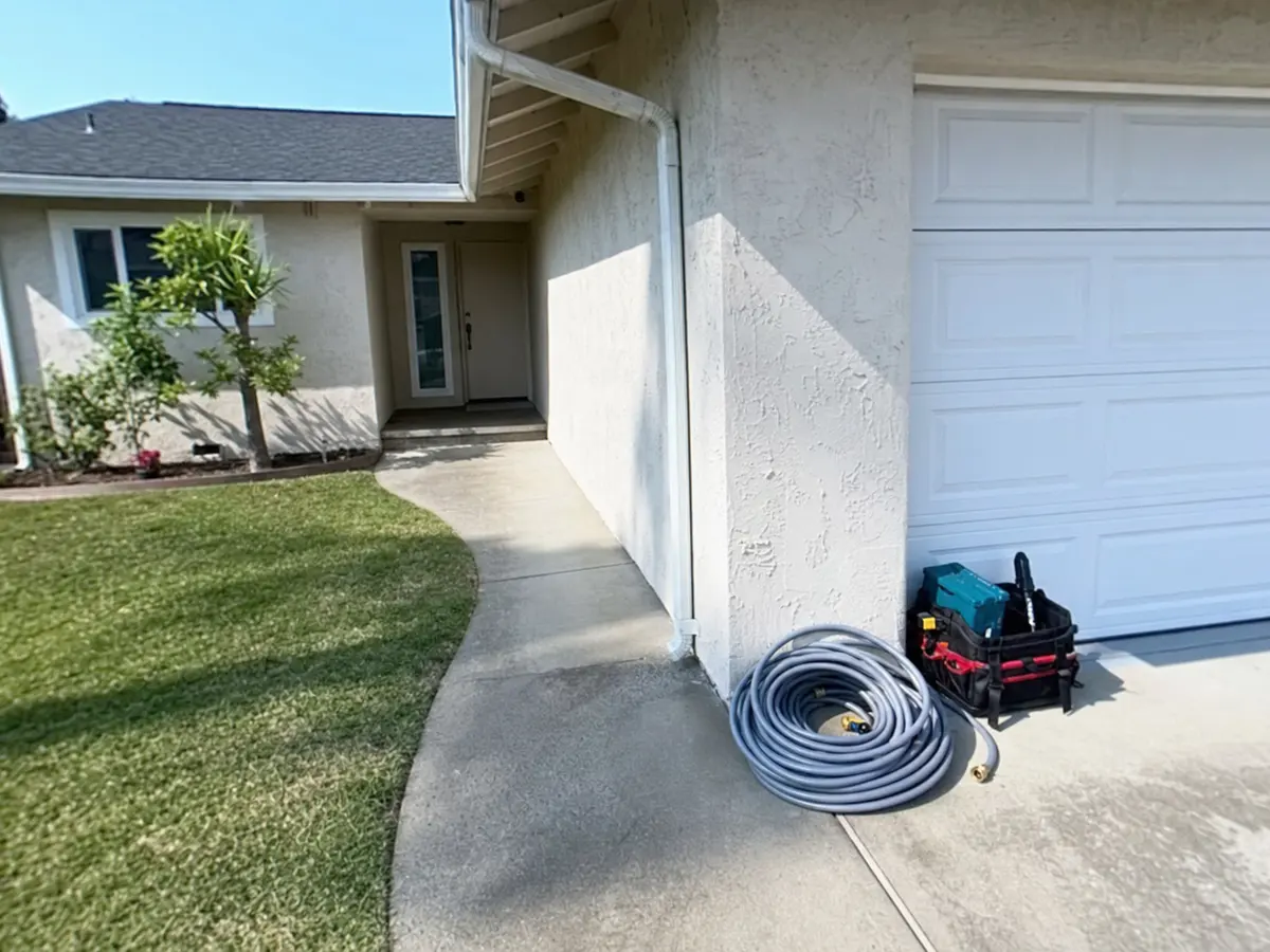 Freshly cleaned carpet with the furniture back in place — completed job in Torrance, CA